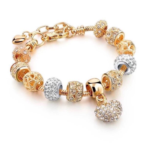 Gold Diamond Charm Bracelet 2106